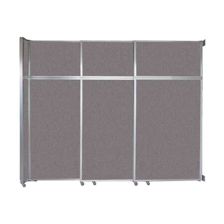 Versare Operable Wall Sliding Room Divider 9'9" x 8'5-1/4" Slate Fabric 1072319